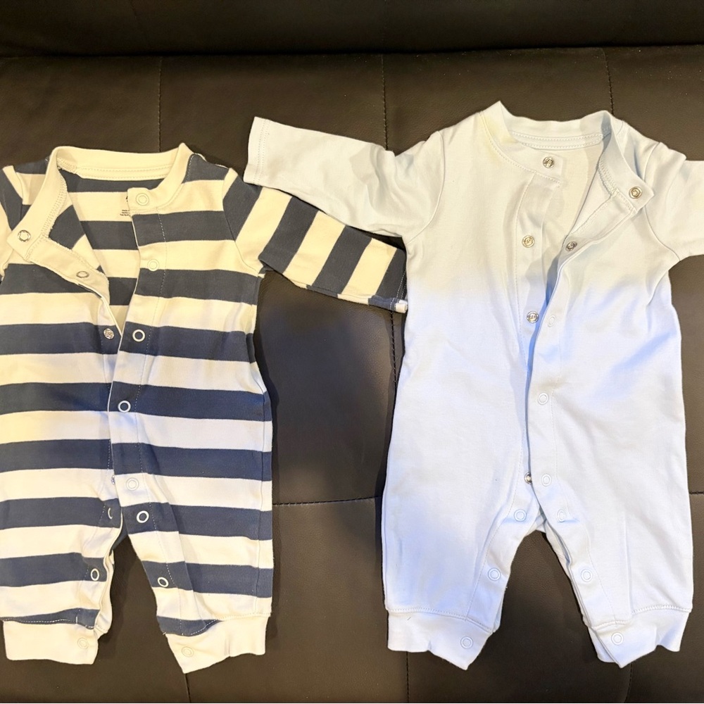 Amazon Navy and Light Blue Kids One Piece Footies